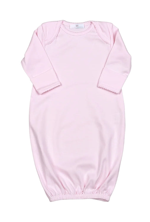 Pink Pima Gown with Pink Trim