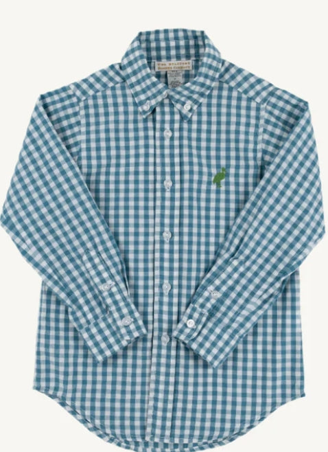 Blue Gingham/Gallatin Green Dress shirt
