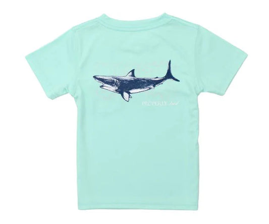 Boys Performance Tee SS Topo Shark Seafoam