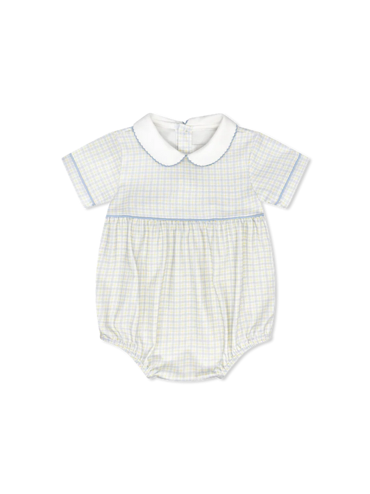 Baby bea bubble- cornflower check