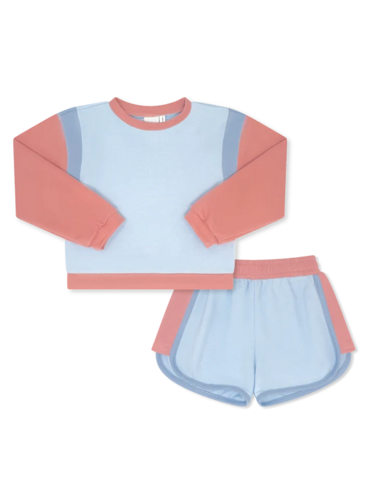 Ellie everyday set- Pink and lake blue