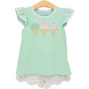 Triple Scoop Flutter Short Set