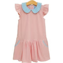 Coral/Lt. Blue Stripe Genevieve Dress