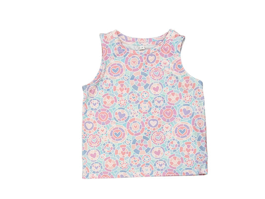 Kalidescope heart tank top
