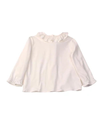 Ivory Ruffle Collar Blouse