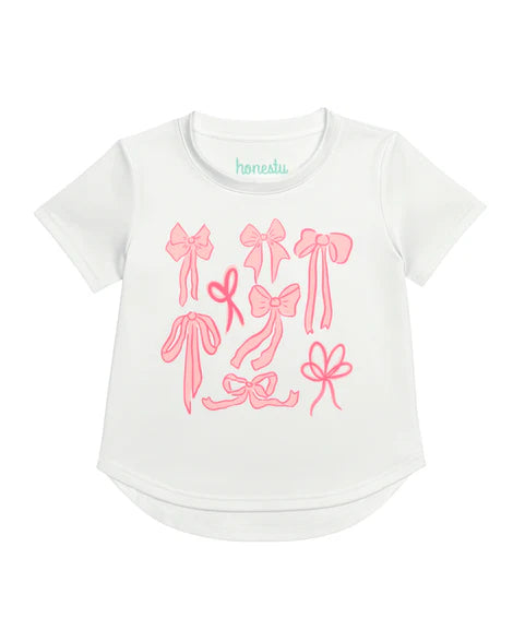 Perf tee-pink bows