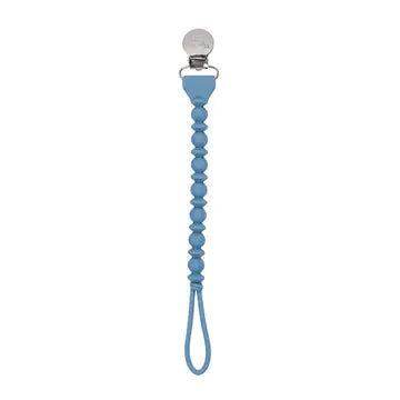 Pacifier Clip- Blue beaded