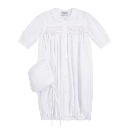 Smocked Bud Take Me Home Gown with Bonnet