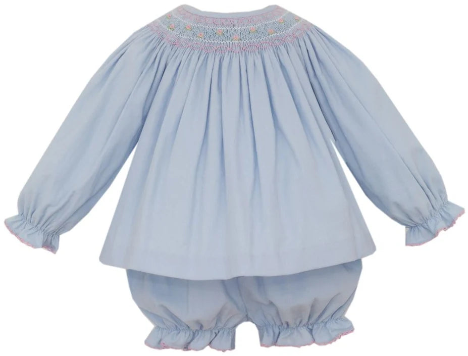 Lt blue Corduroy Bishop bloomer set
