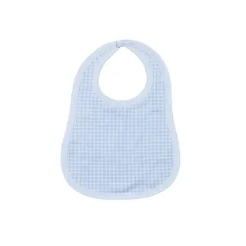 Gingham blue bib