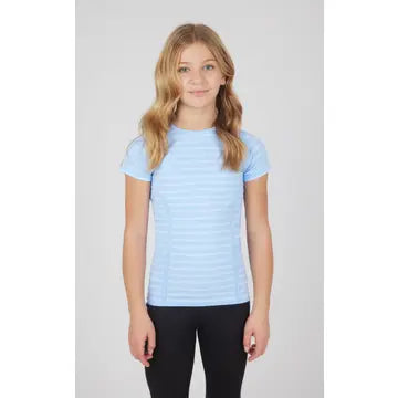 Blue Stripe Seamless Crewneck shortsleeve