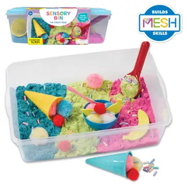 Sensory bin ice cream