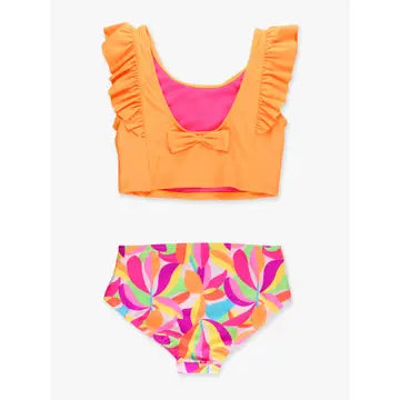 Neon Tropical Adventure Waterfall Tankini 2-Piece Swimsuit