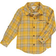 Gold/Gray Plaid Shirt