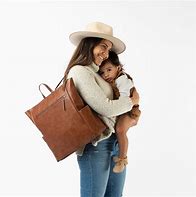 Large Leather Diaper Bag