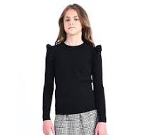 black knit LS
