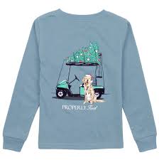 Boys Santa's Caddy LS Steel Blue