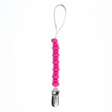 Punch pink paci clip