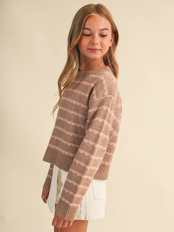 Tween Kids Girls Long Sleeve Sweater (7-14)