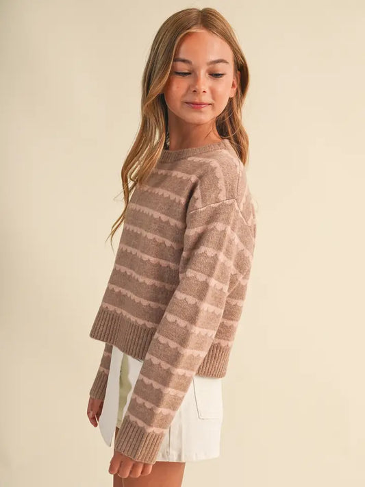 Tween Kids Girls Long Sleeve Sweater (7-14)