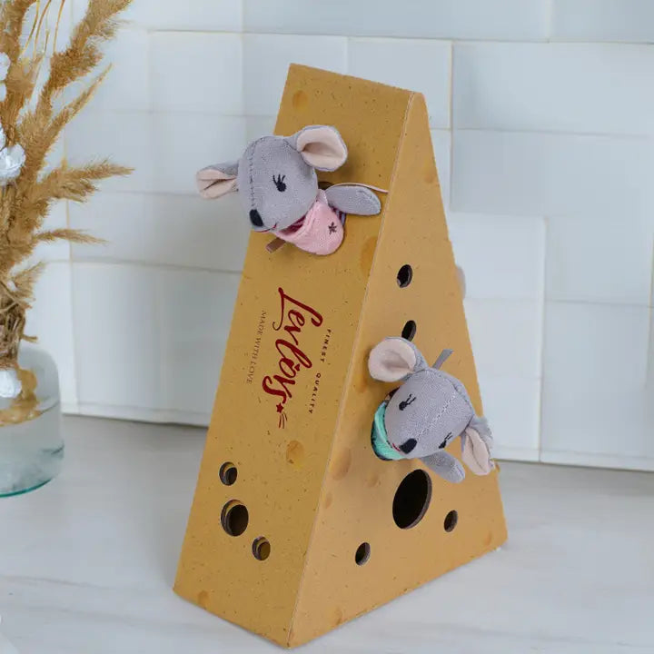 Baby mice in cheese box
