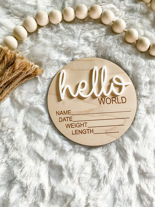 Hello World Birth Stat- Layered 3D