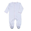 White Pima Footie with Pink Trim