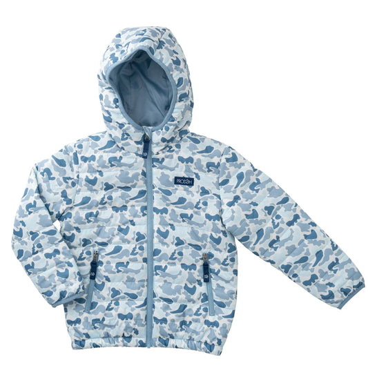 Boys Hooded Puffer Jacket camo