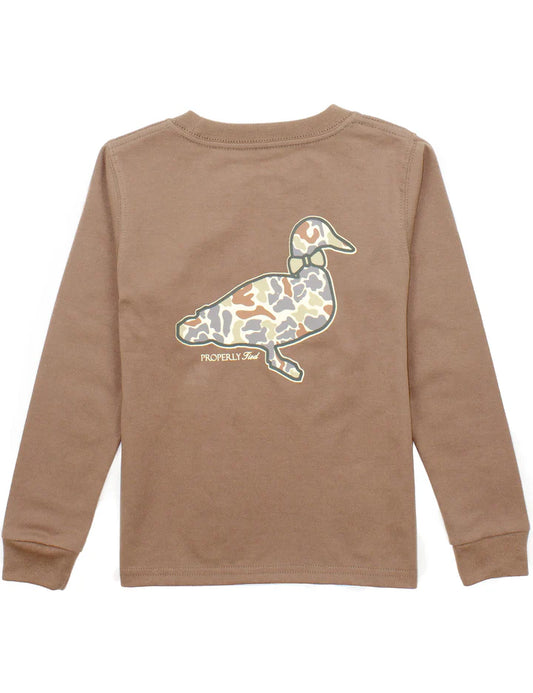 Boys Field Camo Logo LS