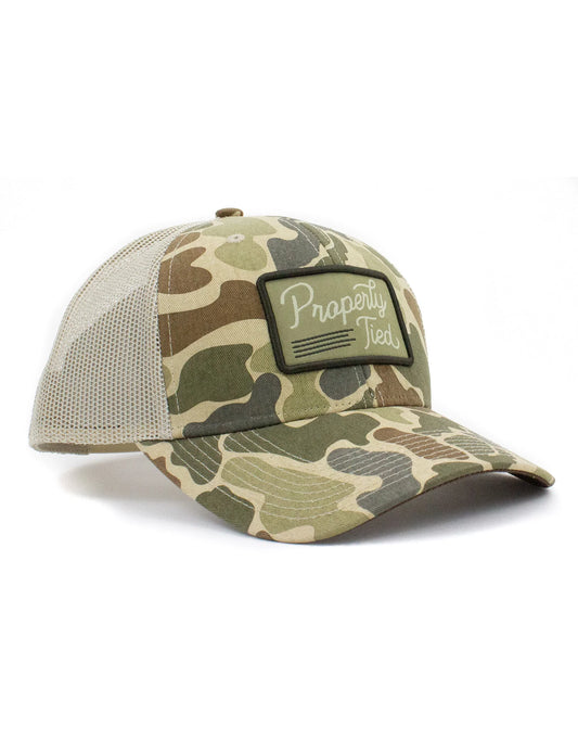 Boys Trucker Hat- Vintage Camo