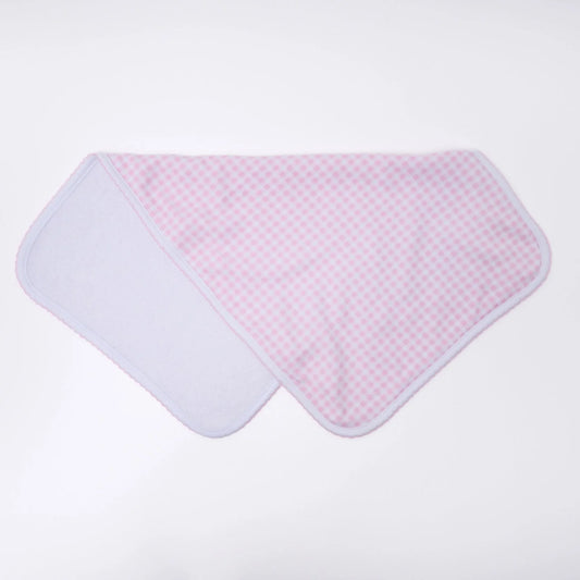 pink check burp cloth