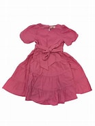 Pink Puff Sleeve Dress