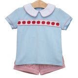 Apple ribbon banded short set