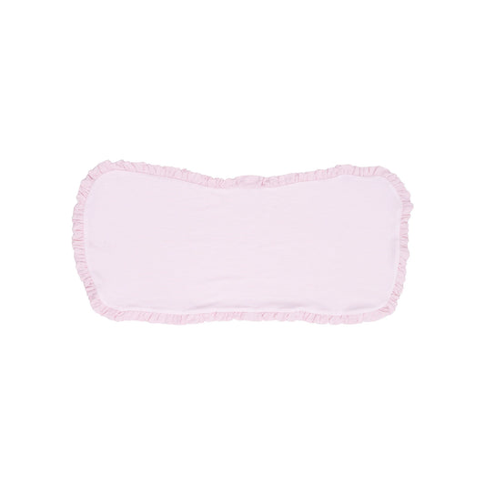 Stripe pink ruffle burp cloth