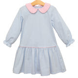 Katherine Dress-Light blue/pink