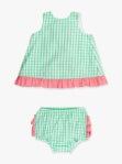spring bud gingham ruffle swing top and bloomer set