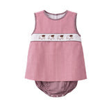 Ladd Diaper Set, Maroon Bulldog Stripe