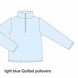 Lt. Blue 1/4 Zip Quilted Pullover