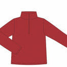 Red 1/4 Zip Quilted Pullover