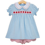 apple ribbon short set