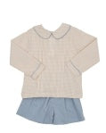 John tan check short set