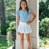 Collins Set in Blue Trellis