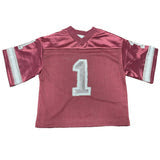 Maroon and silver sequin jersey