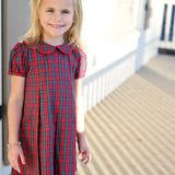 Paige pleat dress Christmas Red