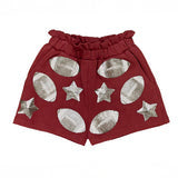 Maroon football shorts