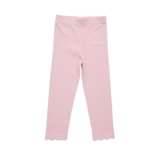 Light pink scalloped leggings